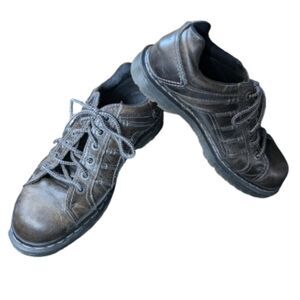 Doc Martens Vintage Shoes Men's Brown Leather Y2k Grunge 90s Chunky Grizzly